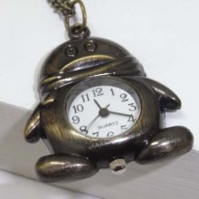 Antique Steampunk Bronze Mechanical Pocket Watch Pendant Watch With 24