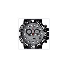 Aqua Master Chrono Rubber 0.24 ct Diamond Mens Black PVD Watch