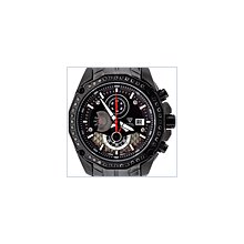 Aqua Master Chronograph 1.50 ct Black Diamond Mens PVD Watch