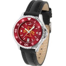 Arizona State Sun Devils Competitor Ladies AnoChrome Watch with Leather Band and Colored Bezel