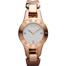 Armani Exchange Rose Gold-Tone Stainless Steel Ladies Watch AX4091