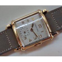 Art Deco Vintage Crawford Solid 14 K Gold Mechanical Watch