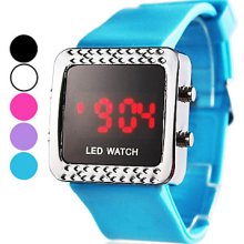 Assorted Colors Unisex Silicone Digital LED Wrist Watch