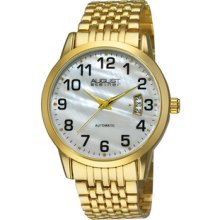 August Steiner Men's Automatic Mother of Pearl Bracelet