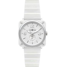 Bell & Ross Aviation BR Series Unisex Watch BRS White Ceramic Bracelet