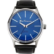 Ben Sherman Men's Quartz Watch With Blue Dial Analogue Display And Black Leather Strap R774.03Bs