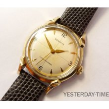 Benrus 1950's Swiss 17 Jewel Rolled Gold Gents Manual Shock-Absorber Watch