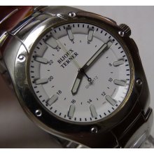 Bijoux Terner Men's Silver Large Dial Quartz Watch w/ Bracelet $199