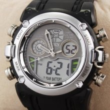 Black Military Army Digital Light Men Sports Rubber Wrist Watch Fashion Gift