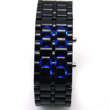 Blue/red Led Men's& Lady's Volcanic Lava Digital Day Date Watch Bracelet