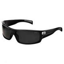 Bolle Piranha Men's Sport Polarized Sunglasses Shiny Black/TNS Medium