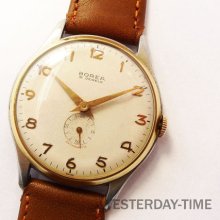 Borea Large 1940's Swiss 15 Jewel Gents Manual Watch