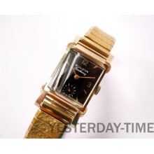 Bulova 1953 Excellency 21 Jewel USA Gold Filled Swivel Lug Gents Manual Deco Watch