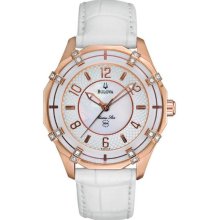 Bulova 98R150 Watch Sport Marine Star Ladies - White MOP Dial Stainless Steel Case Quartz Movement