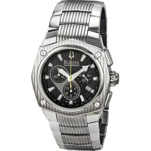 Bulova Accutron Corvara Chronograh Black Dial Mens Watch 63B111 ...