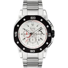 Bulova Men's Marine Star Chronograph Stainless Steel Watch 98b119