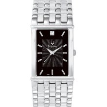 Bulova Stainless Steel Diamond Men's Watch 96D11