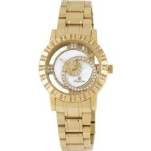 Burgmeister Ladies Quartz Watch With Mother Of Pearl Dial Analogue Display And Gold Stainless Steel Plated Bracelet Bm517-279