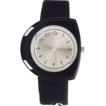 Caite Unique Design Leather Band Women's Sports Wrist Watch - Black - Leather