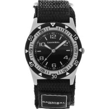 Cannibal Men's Quartz Watch With Black Dial Analogue Display And Black Nylon Strap Cg143-03