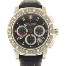 Carl F. Bucherer Gmt Patravi Travel Graph Chronograph Black Dial 10618.08 Lnib