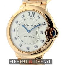 Cartier Ballon Bleu Collection Mid-Size 36mm 18k Rose Gold Diamond Dial Automatic