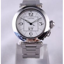 Cartier Pasha 2475 Stainless Steel Automatic White Dial Color With Big Date