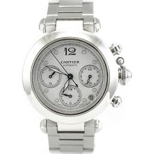 Cartier Pasha C Chronograph Automatic White Dial Stainless Steel Unisex Watch