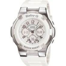 Casio Baby-g Shock Bga110-7b White Ana-digital Sport Chronograph Watch