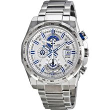 Casio Edifice Active Racing Chronograph White Dial Stainless Steel Mens Watch