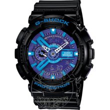 Casio G-Shock wrist watches: G-Shock 3-D Blacl/Purple ga110hc-1a