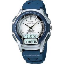 Casio Gear Watch Ws-300-2ev Blue Lap Memory 100m Water Resistant (ws300-2ev)