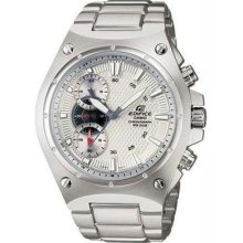 Casio Mens Edifice Quartz Chronograph White Patterned Dial Ef537d-7a