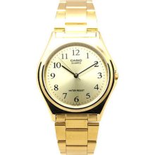 Casio Mtp1130n-7b Men's Metal Gold Tone Easy Reader Analog Watch Can Be Unisex