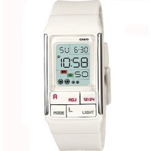 Casio Poptone White Dual Time Alarm Digital Watch LDF-52-7A LDF52