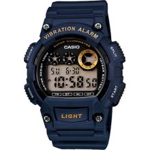 Casio W-735h-2a Mens Sports Vibration Alarm Digital100m Resin Watch W735h-2a