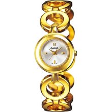Casio Women's Core LTP1348G-7C Gold Gold Tone Stainles-Steel Quartz Watch with White Dial