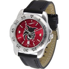 Central Washington Wildcats Sport AnoChrome Men's Watch with Leather Band
