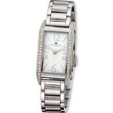 Charles Hubert Ladies Crystal Accent White Dial 24X40Mm Watch XWA3297