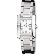 Charles Hubert Mens Stainless Steel White Dial Rectangular Watch XWA3261