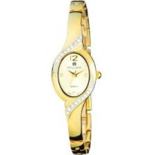 Charles-Hubert- Paris 6801 Brass Case Quartz Watch - Gold