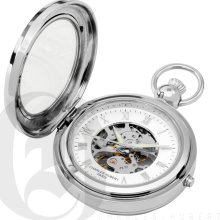 Charles Hubert Polished Finish Hunter Case Picture Frame Mechanical Pocket Watch 3849