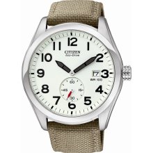 Citizen BV1080-18A Watch Straps Mens - White Dial Stainless Steel Case Quartz Movement