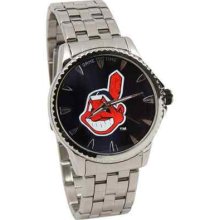 Cleveland Indians Manager Stainless Steel Watch
