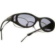 Cocoons Low Vision C602g Small Streamline Sunglasses Black Frame/gray Lens