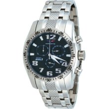 Corvette Zr1 Racer Swiss Chronograph Black Dial Ss Band
