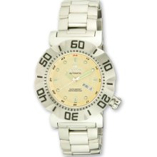 Croton Mens Stainless Steel Sport Yellow Dial Automatic Watch XWA3144