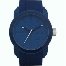 Diesel Analog Blue Dial Indigo Resin Rubber Mens Watch DZ1533