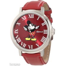 Disney Ingersoll Classic Time Mickey Mouse Red Strap Red Dial Watch