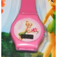 Disney Watch The Disney Fairies Tinker Bell Digital Lcd Watch All Pink